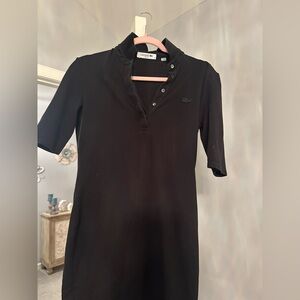 Lacoste Black Short-Sleeve Polo Mini Dress